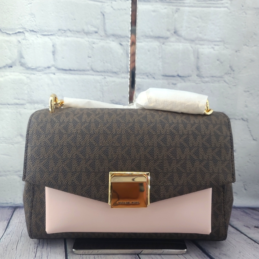 MICHAEL MICHAEL KORS Lita Medium Two-Tone Logo Crossbody Bag